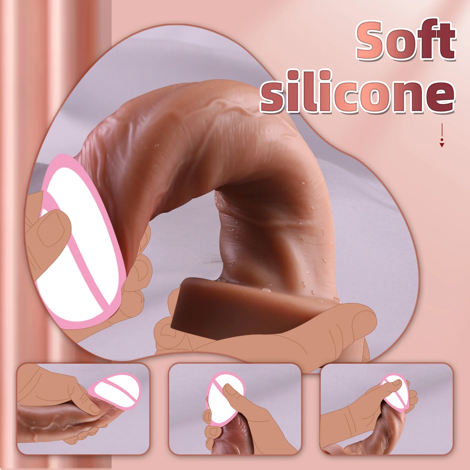 Soft Huge Glans Dildo Realistic Penis Penetration Anal Big Dildos Fake Dick G-Spot Vagina Stimulator Adult Sex Toys for Women 18 sex toys