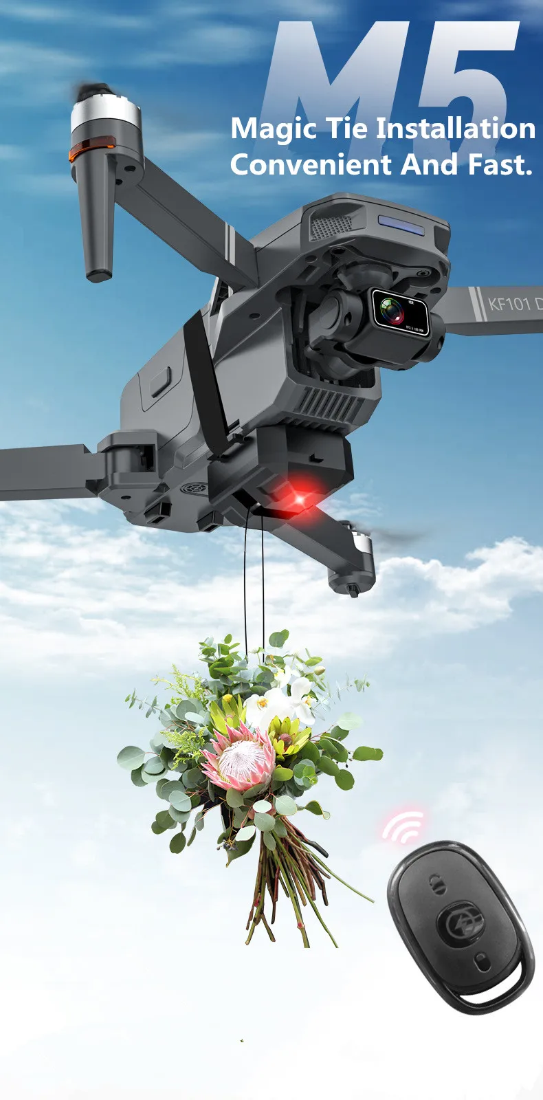 Description Picture 2 of itemDrone Dropping System Payload Delivery Thrower Air Dropper Device For DJI Mini 3 4 Pro Mavic Air 2/2S FIMI X8 Drone Accessories