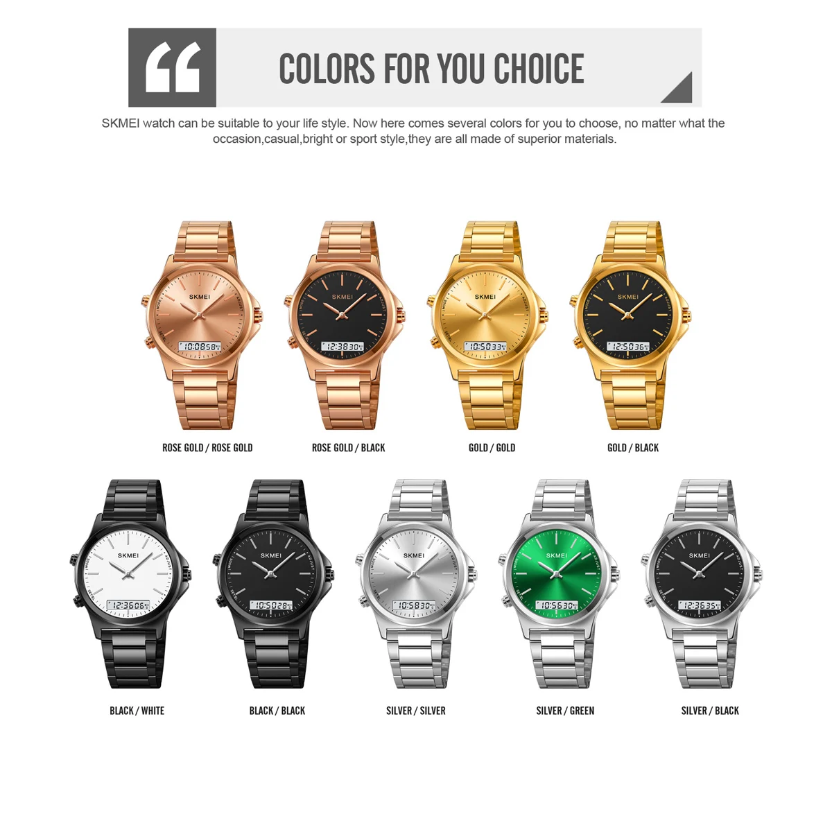 SKMEI Fashion Sport Multifunction Watch For Men 3Time Date Stopwatch Alarm Quartz LED Digital Wristwatch Waterproof Male Clock