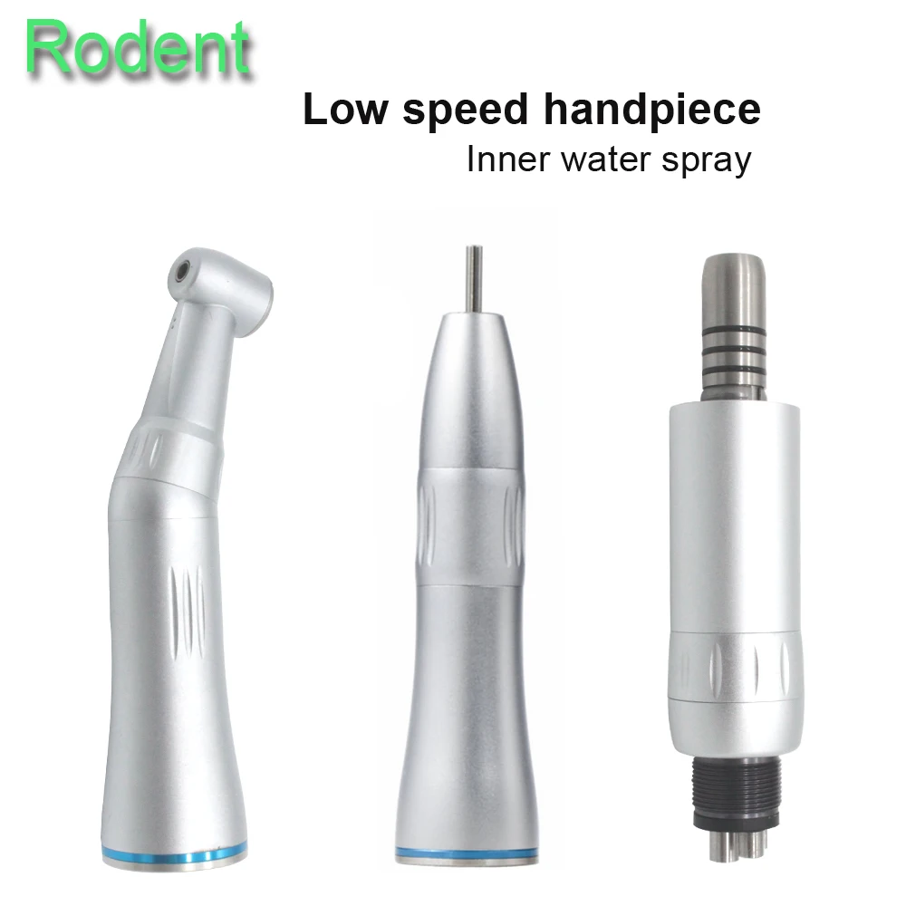 

Dental Low Speed Handpiece Set With Inner Water Spray Push Button Head Contra Angle And Motor 2 holes/4 holes