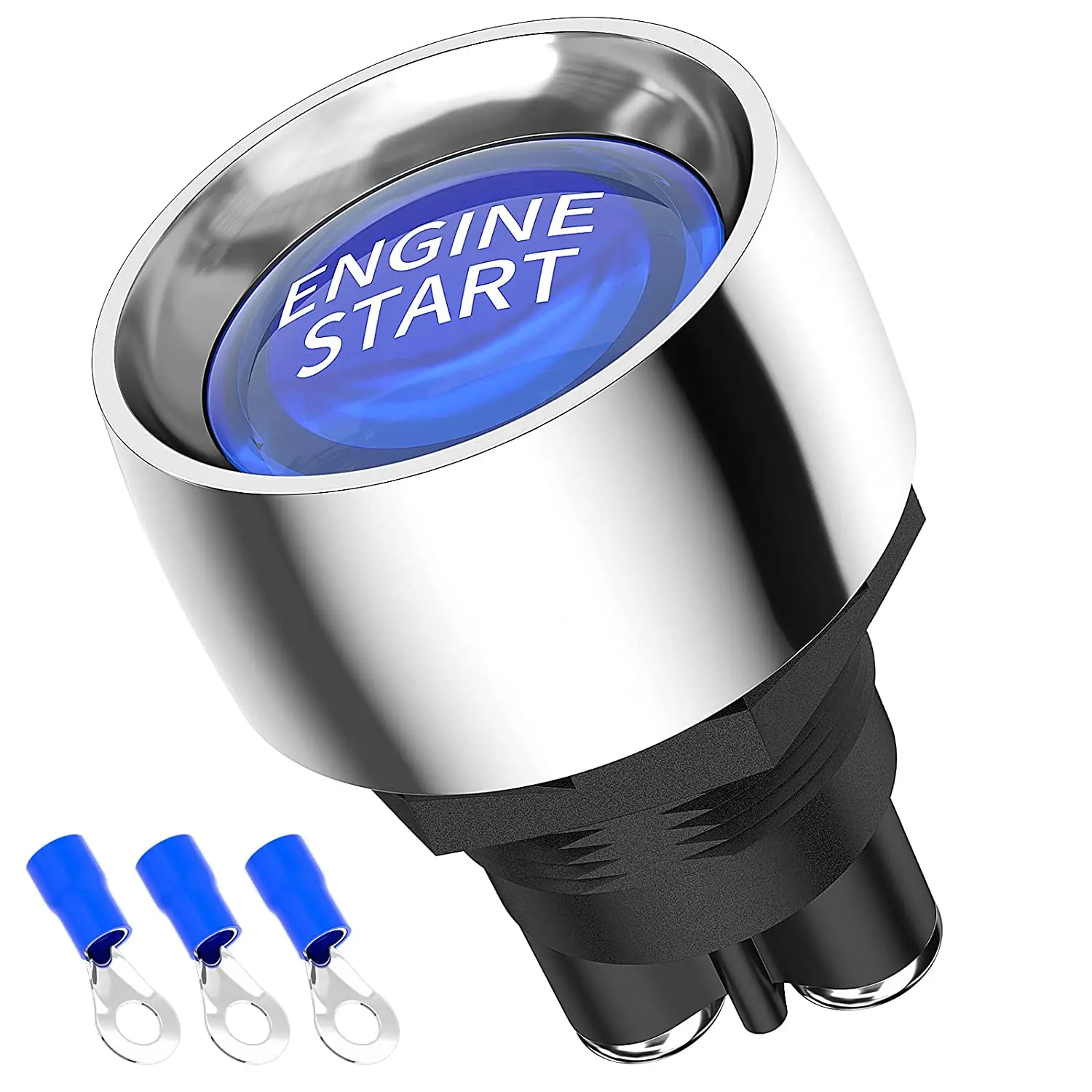 Universal Keyless Push Button Ignition Switch - 12V 50A SPST Momentary Starter