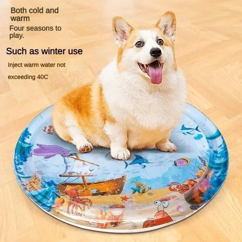 Koelmat voor huisdieren met waterinjectie, zomerbed voor katten en honden, groot formaat koelmat, antislip koelmat voor honden en katten, voor thuis en buiten._voghion.com