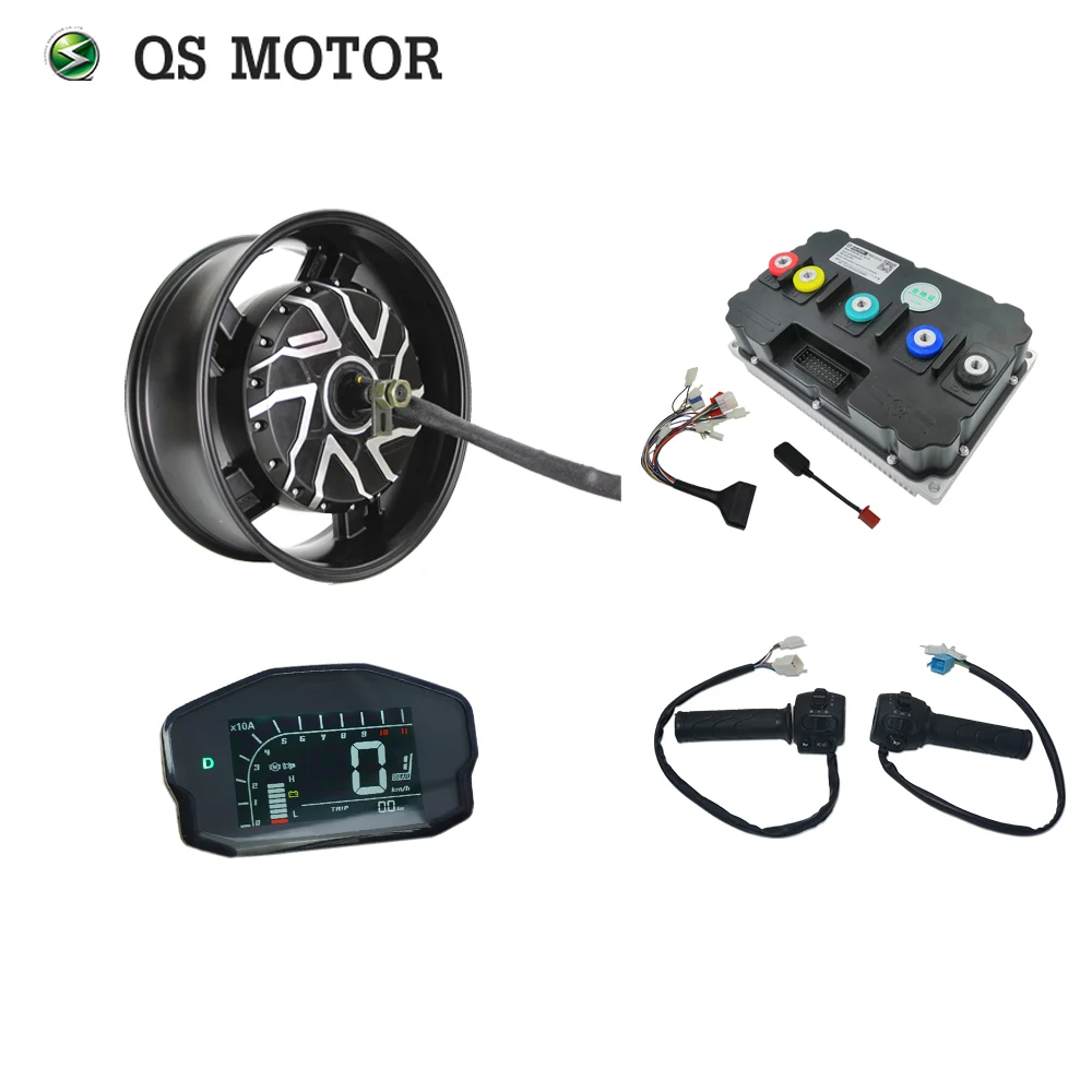 

QSMOTOR Новинка QS273 12000 Вт 17*6,0 дюймов V4 72 в 150kph высокоскоростной BLDC HubMotor с ND721200 контроллером комплекты для электрического мотоцикла