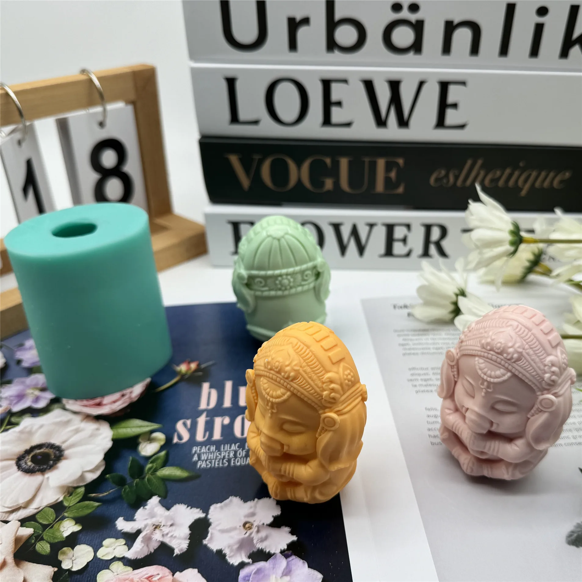 Silicone Mold Silicone Candle Mold Silicone Candle Molds Candle Mold 3D Ganesh Soap Candle Mold Mould Ganesha Silicone Mold Candle Decorating Resin Epoxy Crafts Gyspum Statue Molds