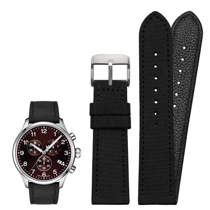 Universal Nylon Canvas Watch Band Bracelet, Men's & Women's Sports Accessory in Multiple Sizes (18mm-24mm)