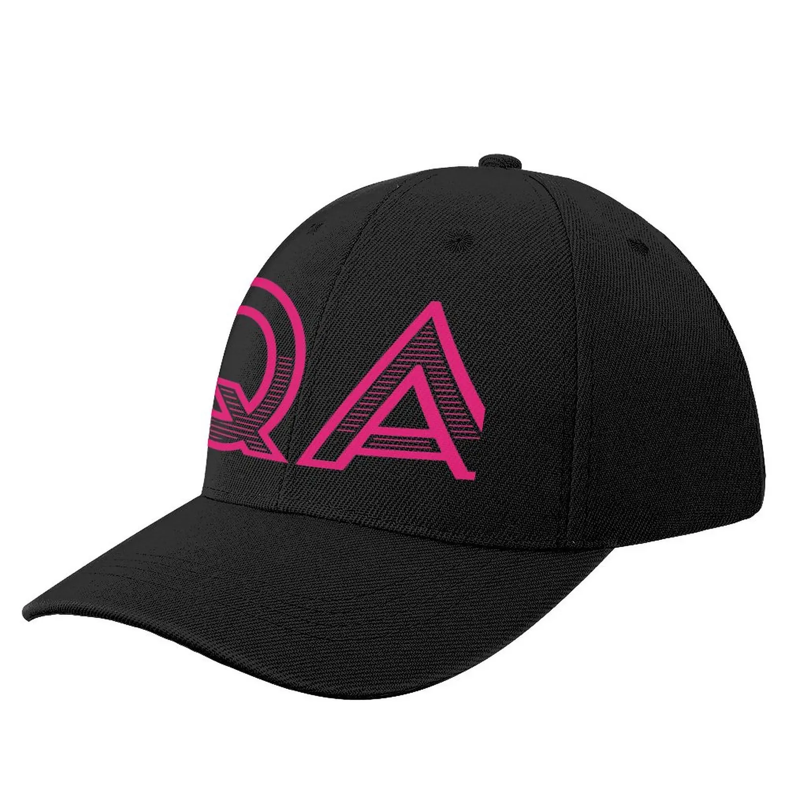 

QA - Quality Assurance (pink text) Baseball Cap Golf Hood Rave Mens Cap Women's