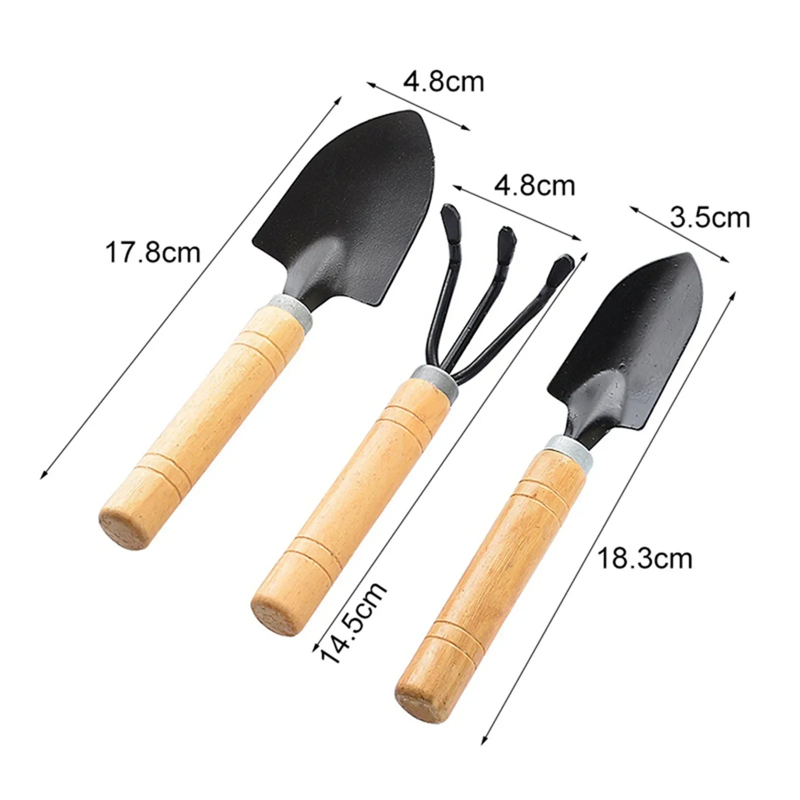 3-Piece Mini Shovel Set for Indoor & Outdoor Gardening