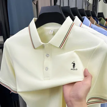 Polo da uomo classica ricamata con logo Paul Pony, nuova collezione estiva, alla moda, di tendenza, comoda e traspirante, top casual a maniche corte
