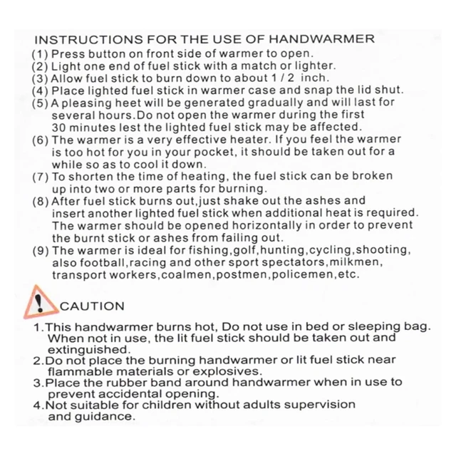 Zsebméretű Téli Tartós Cinkötvözet Üzemanyag Kültéri Kézmelegítő Szerszám - Image 3