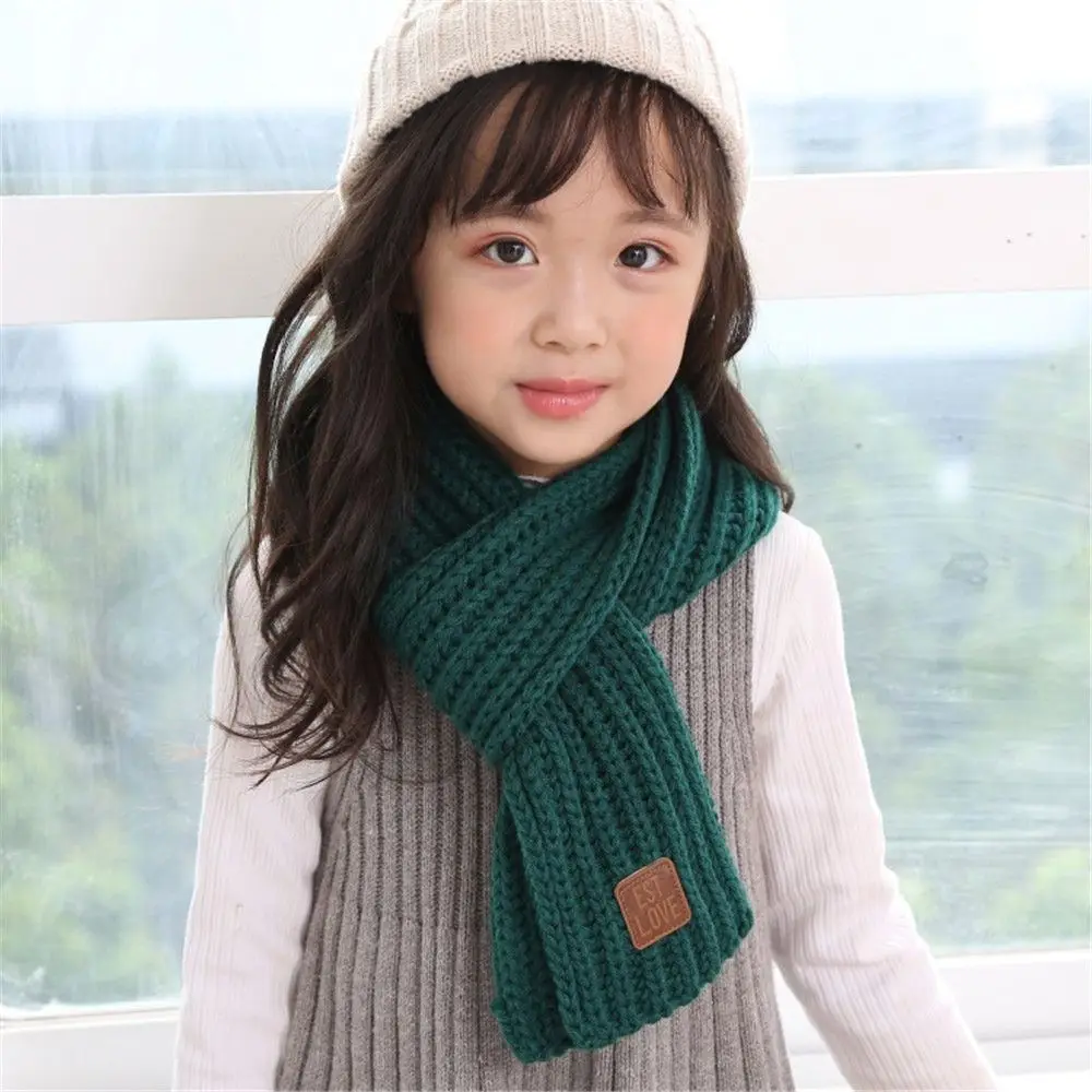 Fashion Warm Kids Scarf Thick Outdoor Neck Warmer Winter Soft Knitted Scarf Baby Boys Girls kids scarf