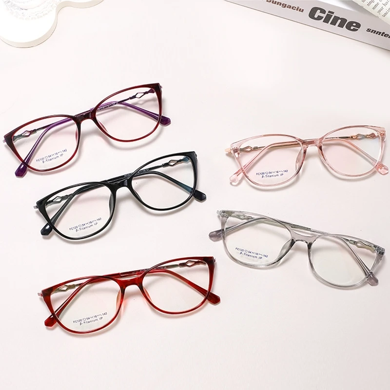 YIMARUILI TR90 Alloy Eyewear Cat Eye Myopia Glasses Retro Optical Prescription Eyeglasses Frame Women F120X eyewear frames women glasses fashion eyeglasses eyeglasses frames