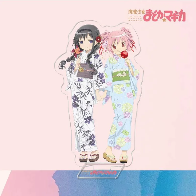 Anime Acrilico Stand Modello Piastra Portachiavi Puella Magi Madoka Magica Group Collection Kaname Madoka Akemi Homura Tomoe Mami 15Cm