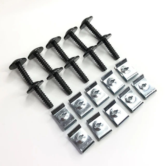 20 stücke Metall Mutter Auto Chassis Motor Wache Schraube Clamp Scheiben  U-form Clip Fastener Clips Für Audi für BMW für Honda Auto Clips -  AliExpress