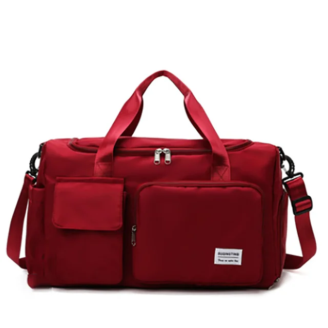 New Travel Bags Hand Luggage Waterproof Sports Fitness Yoga Gym Large Capacity For Women red(small)