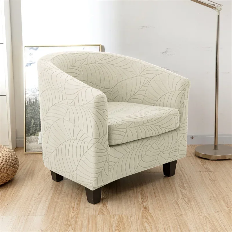 Leaves Jacquard Tub Chair Cover Image 33