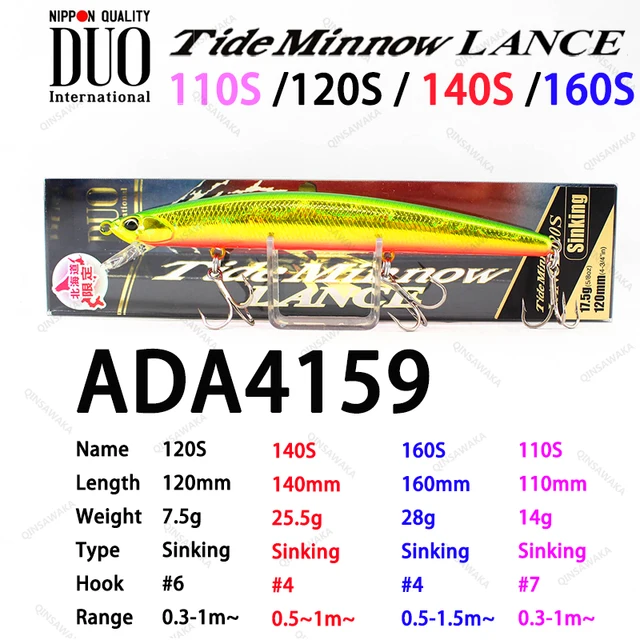 タイドミノー ランス 140S グリーンゴールドRB 他 8点セット