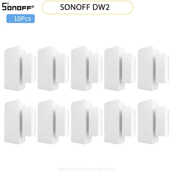 SONOFF-DW2 와이파이 마그네틱 무선 도어 윈도우 센서, 스마트 홈 EWeLink, 원격 경고 알림, 알렉사 구글 홈으로 작동