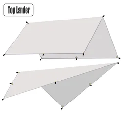 Ultralight Waterproof Outdoor Sunshade Canopy & Camping Awning - 4*4M (Light Grey)