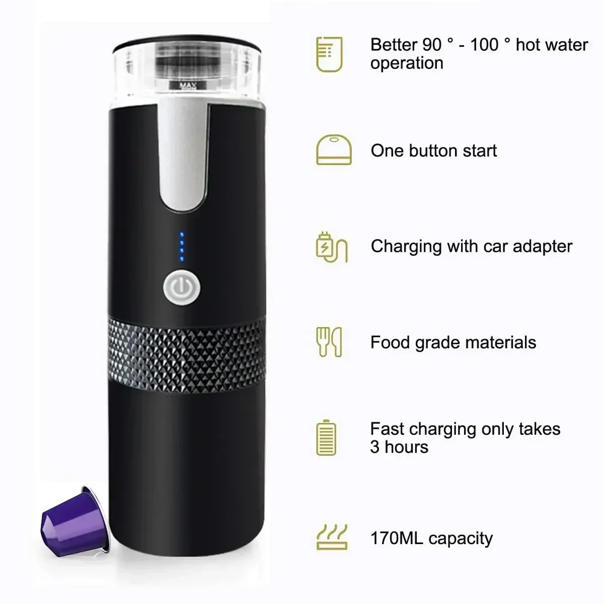 Portable Electric Espresso Maker - ماكينة قهوة اسب...
