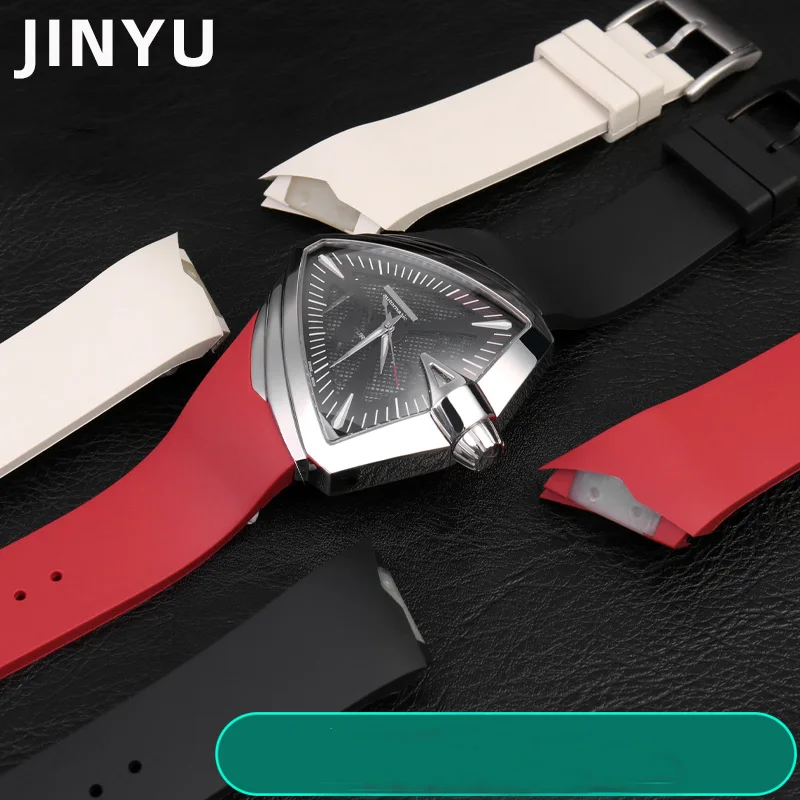 Rubber Strap 25mm For Hamilton Ventura H24655331 H24615331  