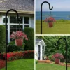 1pc Shepherd Hooks Thick Adjustable Rust Resistant Shepards Hooks For Outdoor Solar Lights, Lanterns, Flower Basket, Bird Feeder 5