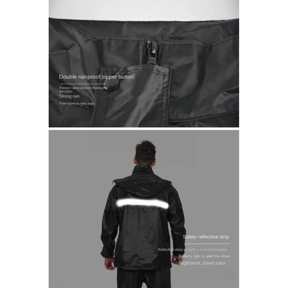 Regenmantel- und Regenhosen-Set – Ganzkörperschutz bei Regenwetter, geeignet für E-Bikes und Motorräder_voghion.com