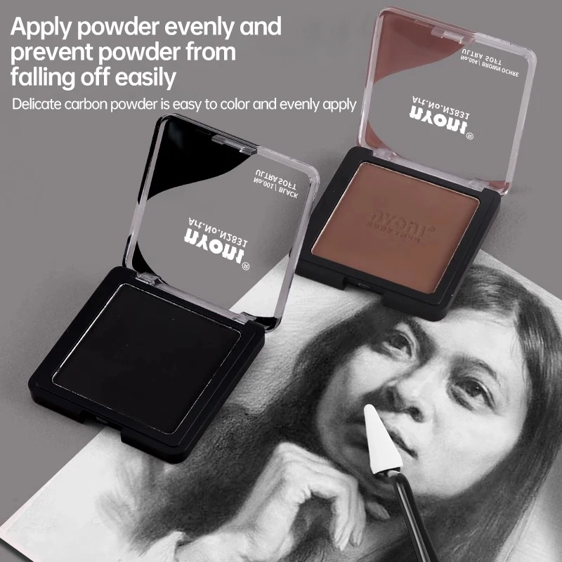 Sketch Toner Paint Graphite Charcoal Color Powder Artist Pastel Art Supplies 6Colors
