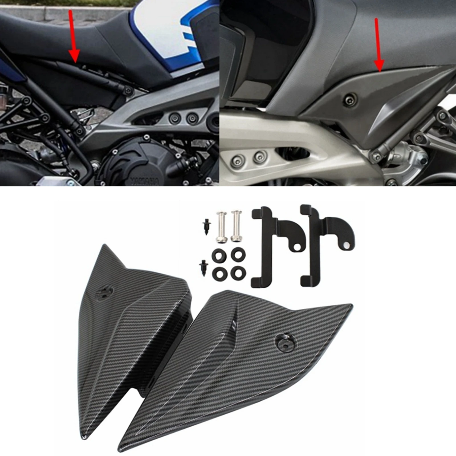 

Motorbike Seat Frame Side Cover Cowl Trim Panel Fairing Protector For Yamaha MT-09 FZ-09 2014-2020