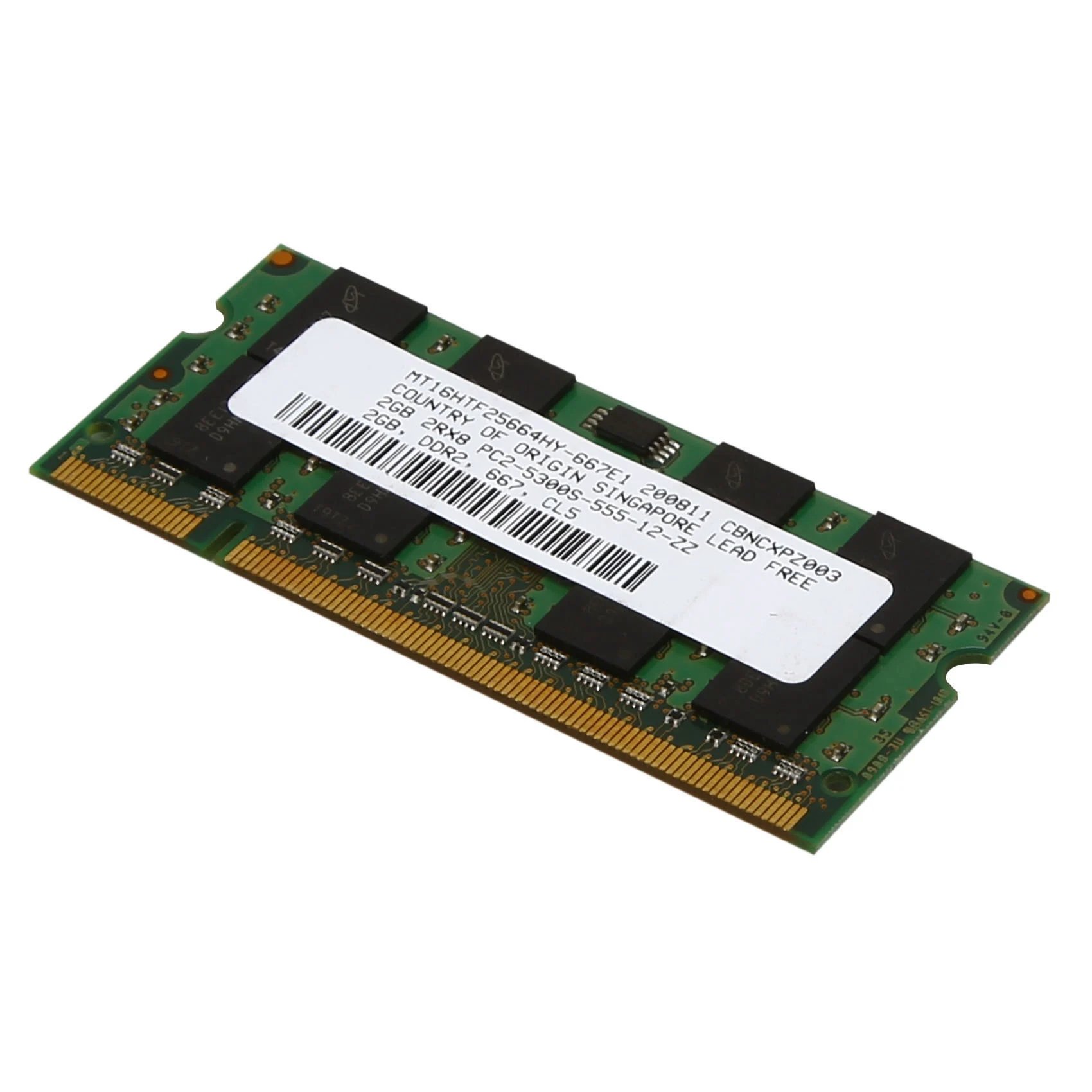 DDR2 RAM Memory 2GB 667Mhz PC2 5300 Laptop Ram Memoria 1.8V 200PIN SODIMM for Intel AMD laptop ram memory