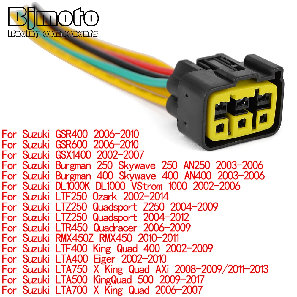 

Voltage Regulator Rectifier Plug Connector For Suzuki GSR 400 600 GSX 1400 Burgman 250 400 Skywave 250 400 AN 250 400 2003-2006