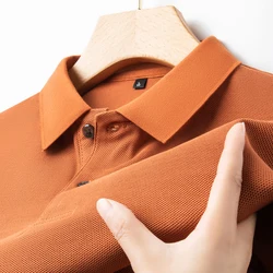 Men's 100% Cotton Polo Shirt - Summer Fashion Casual Short Sleeve, Breathable Lapel Tee in 10 Vibrant Colors, Perfect - XL -fits 72-82kg (Orange)