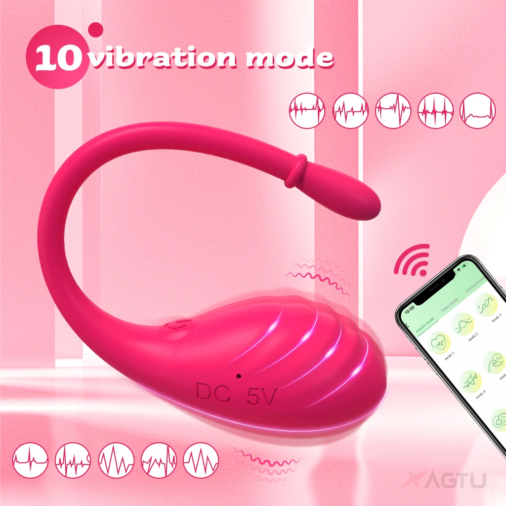 Vibratore Bluetooth APP femminile telecomando wireless uovo stimolatore del clitoride massaggiatore punto G giocattoli sessuali per donne adulte_voghion.com