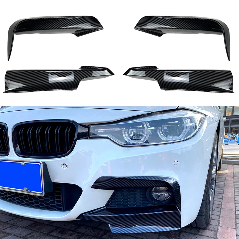 프론트 립 범퍼 스포일러 스플리터, BMW 3 시리즈 F30 M 스포츠 320i 325i 13-2019 자동차 외부 부품, 1 쌍