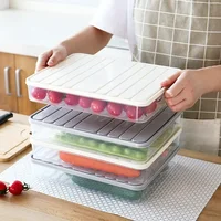 Récipient de stockage des aliments au réfrigérateur avec couvercle, bac à légumes scellé, boîte de conservation des œufs et du poisson, entretoise fraîche 1