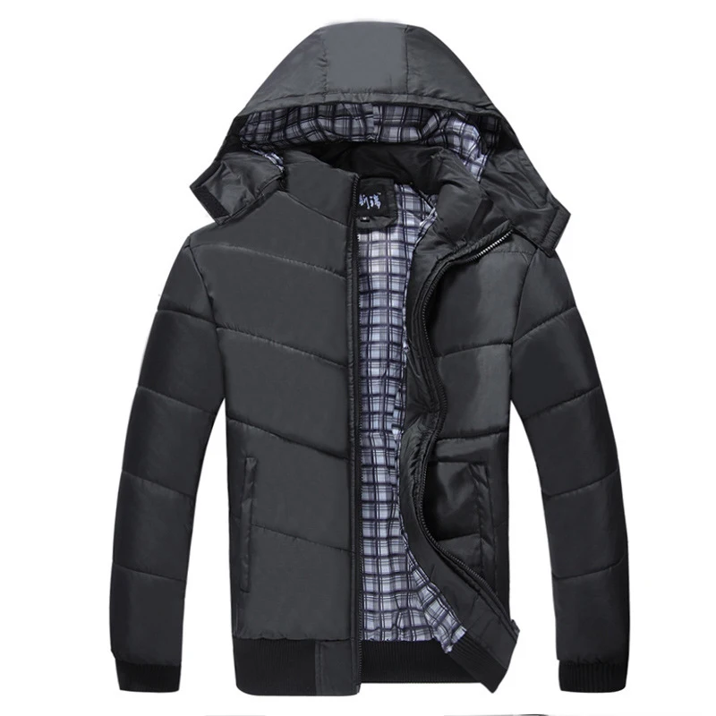 

Plus Size M-4XL Quality Winter Jacket Men Parkas 2023 New Casual Slim Cotton Jackets With Hooded Parkas Homme Casaco Masculino