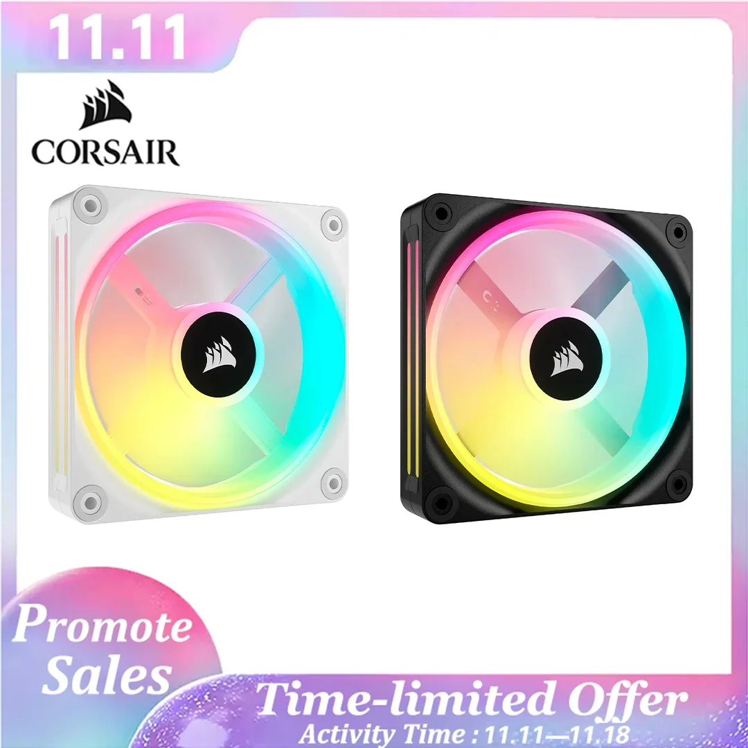Corsair Icue Link Qx120 /140Rgb 120Mm/140 Cupola Magnetica Rgb Ventola Singola/Tripla-Nero/Bianco