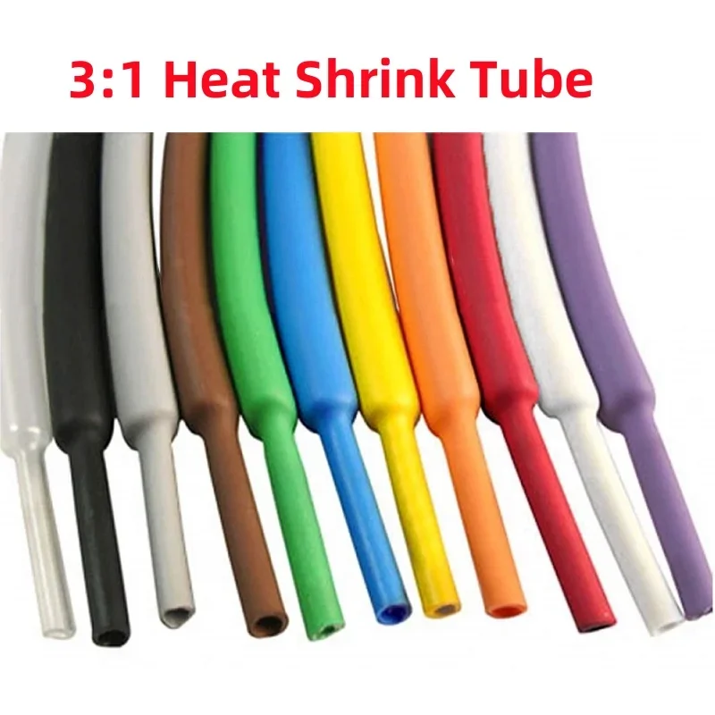 3:1 Heat Shrink Tube With Double Wall Glue Tube Diameter 1.6-50m 1/2/5Meter