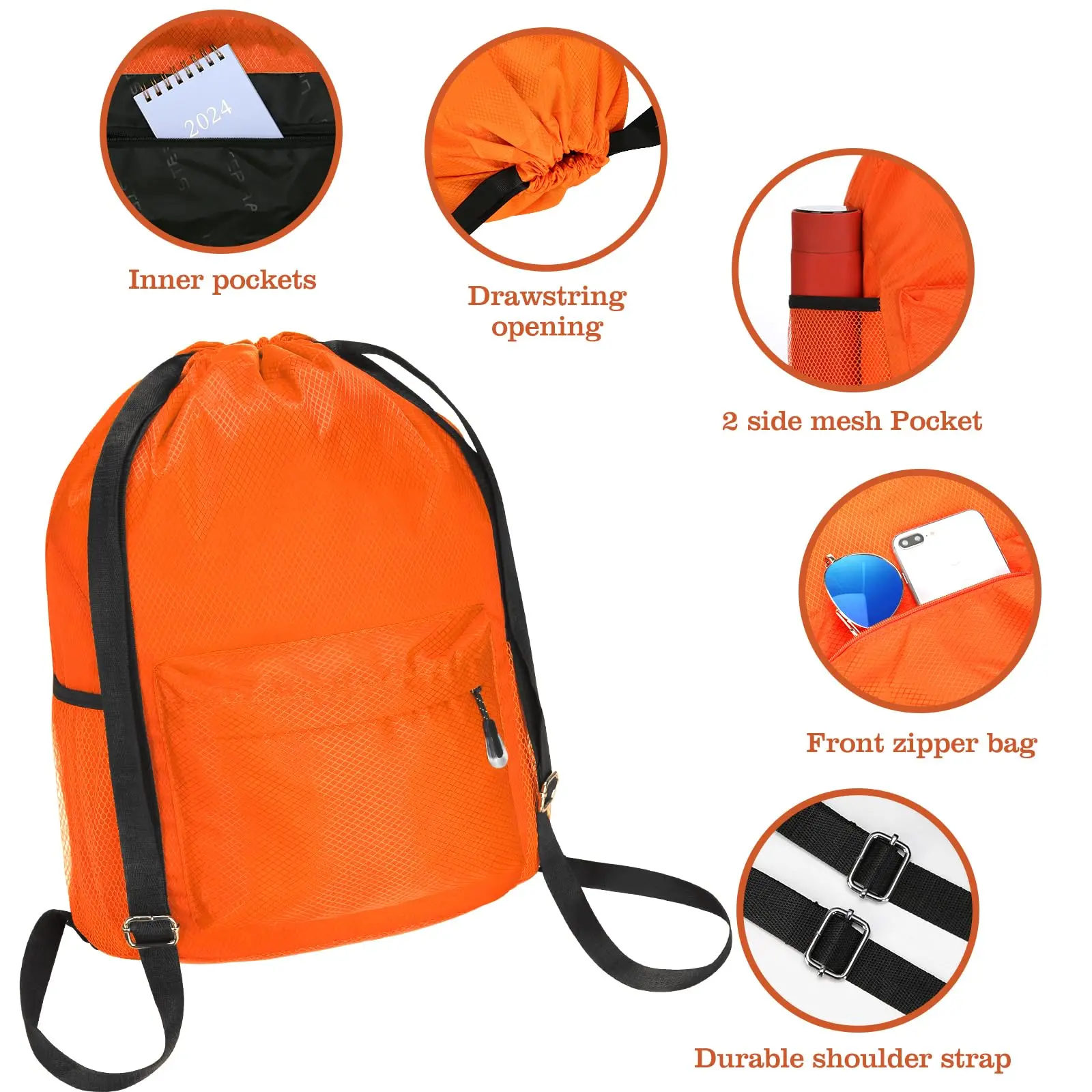 ithinkso☆JETSET STRING BACKPACK Waterproof Drawstring Bag