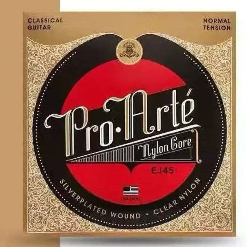 Folk Acoustic Guitar String Set of 6 Rust Resistant Strings, Durable Classical Strings EJ45EJ46EJ49EJ27n, Music Accessories