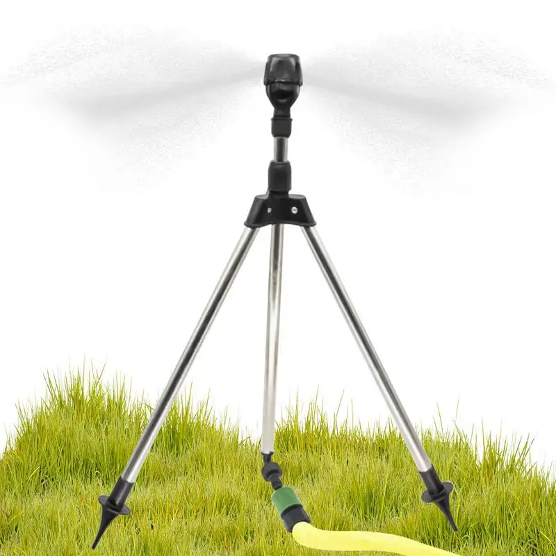 

Spike Base Water Sprinklers Rotary Irrigation Tripod Telescopic Support Sprinkler 360 Rotating Automatic Lawn Irrigation System