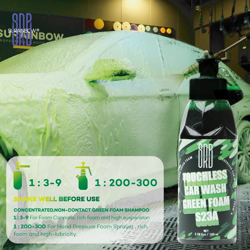 Green Foaming Car Wash Soap Works Foam Cannons Guns Bucket Washes Safe Cars Trucks Motorcycles RVs