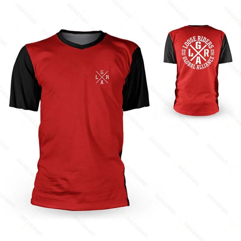 thumbnail image 1 of Camisetas de manga corta para motocross, camisetas holgadas para ciclistas, camisetas transpirables para bicicleta de montaña, DH, BMX, Enduro, sudaderas para hombre, 1 of 5