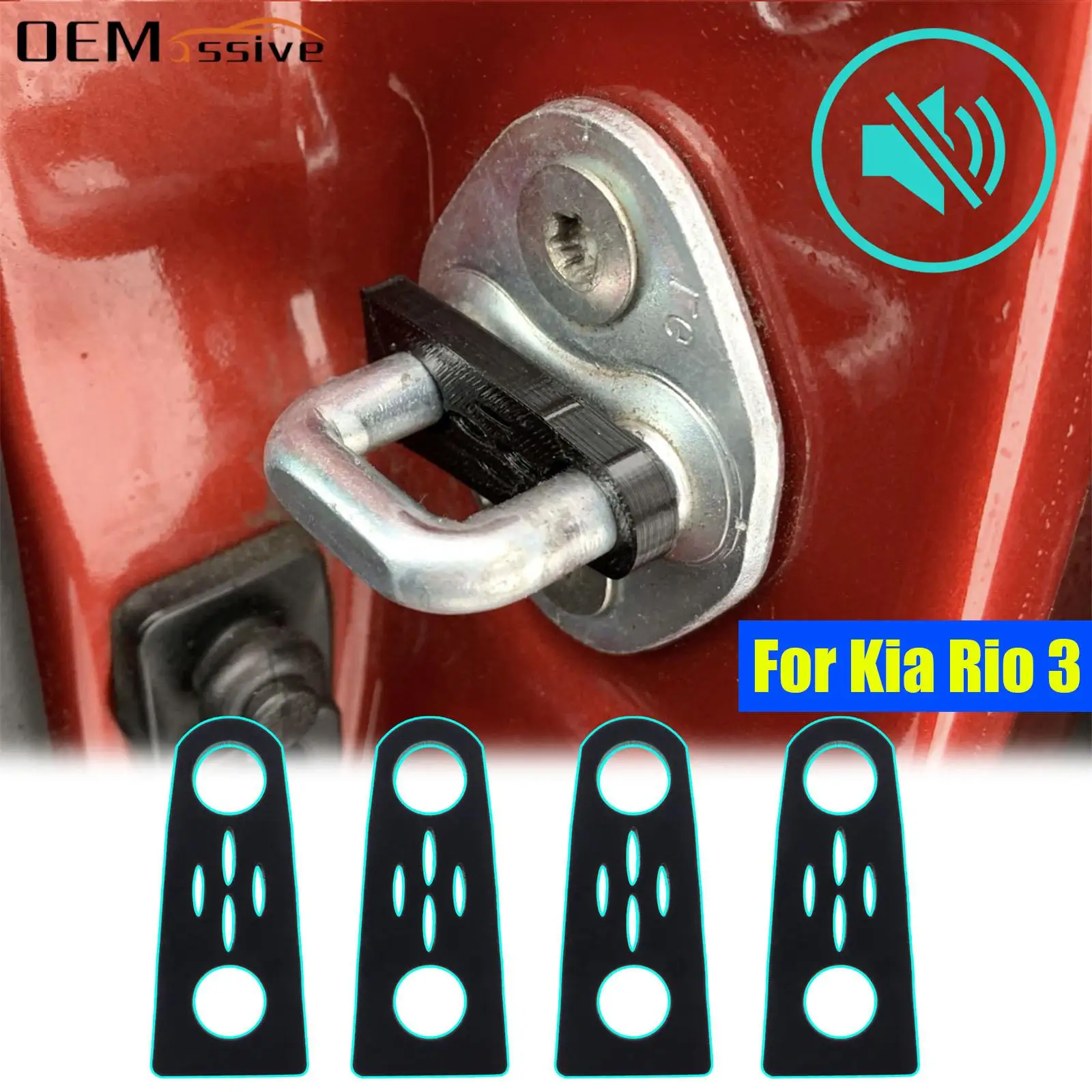 Car Door Lock Sound Deadener Damper Buffer For Kia Rio 3 20112017