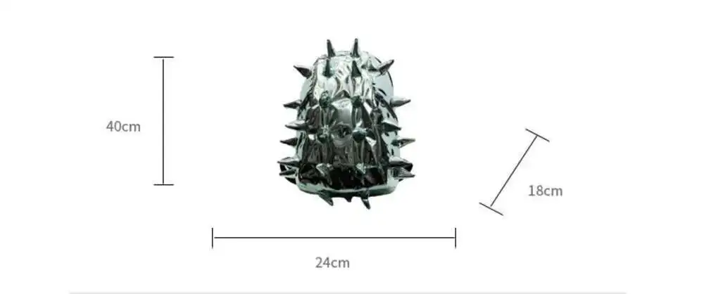 Punk spike backpack – laser hedgehog design overview