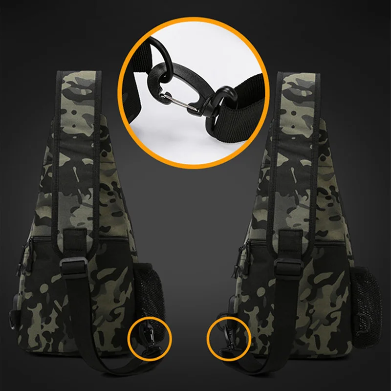 Waterproof Oxford Chest Bag with USB Charging for Outdoor Camping