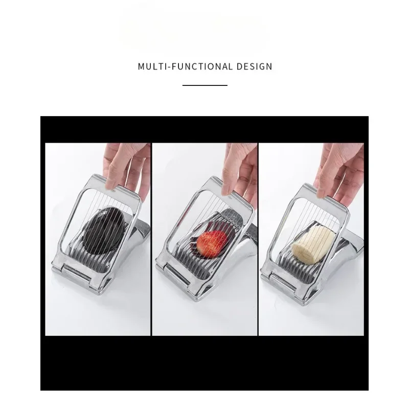 Description Picture 4 of itemHeavy duty aluminum egg slices, strawberry slices, stainless steel wire, multiple egg slices, soft fruit for hard eggs