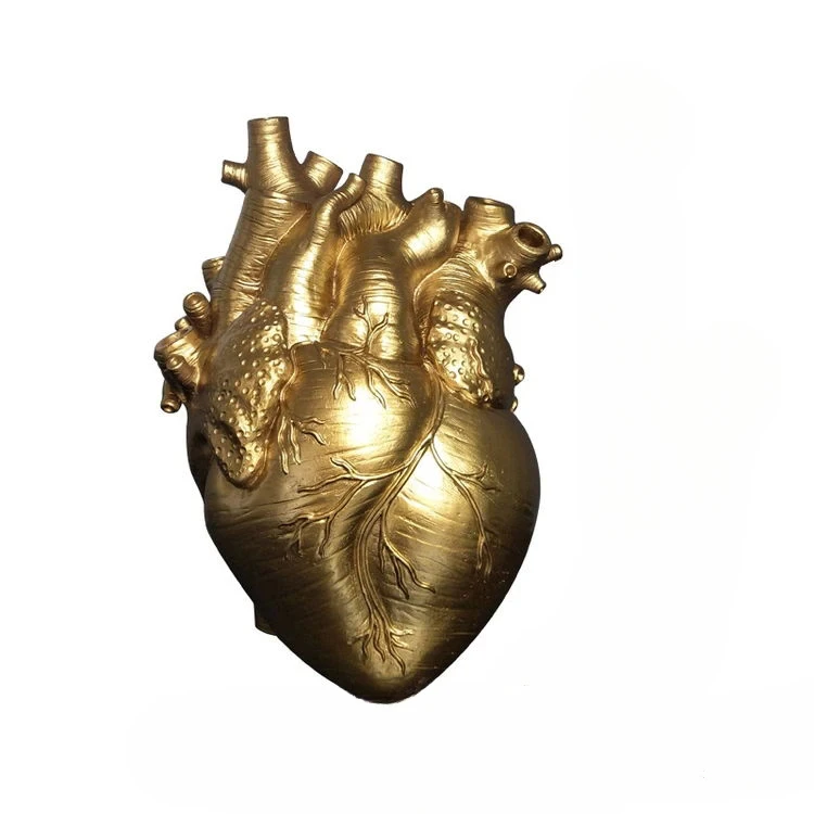 

Nordic Vase Home Decor Vendor Modern Human Heart Vasa White Resin Nordic Heart Vase For Dried Flowers