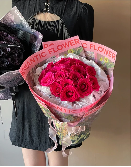 Papel Kraft coreano para envolver Flores, estética artística, lámina de  estampado en caliente, artesanía DIY, Día de San Valentín - AliExpress