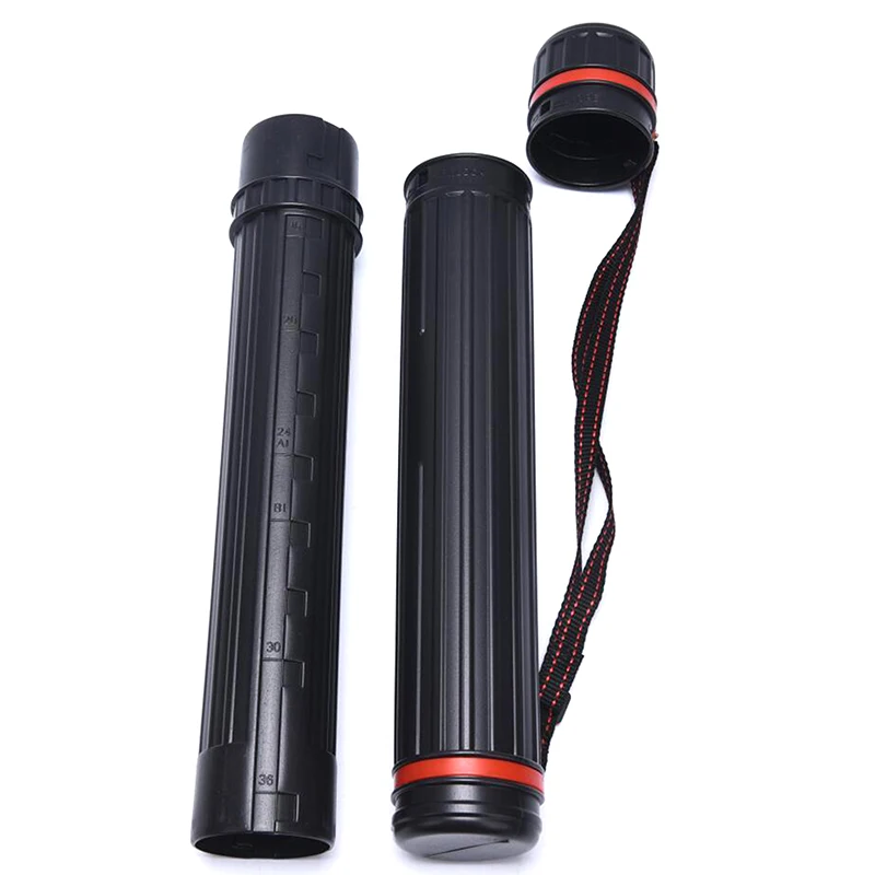 Boîte télescopique Flexible en plastique, Tube de rangement pour papier, peinture, Document, plan plan, D2TD