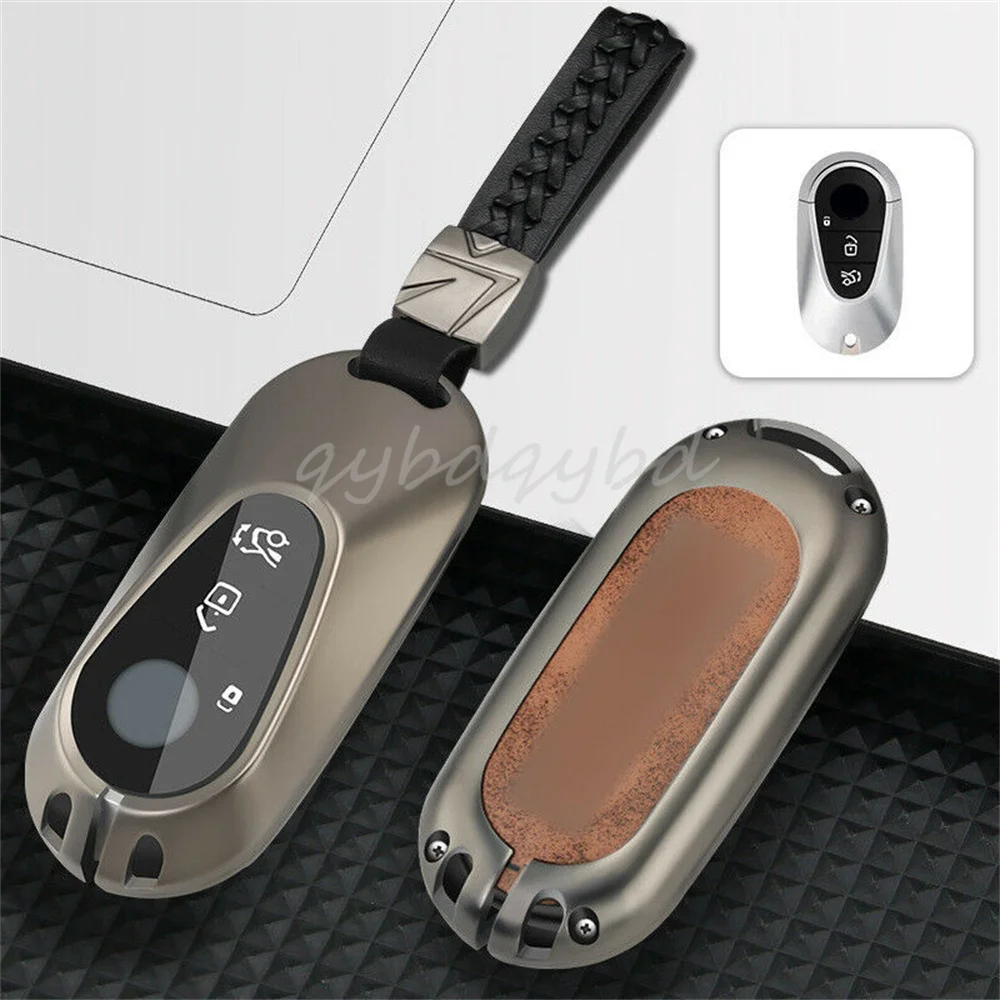 

Zinc Alloy Remote Smart Car Key Shell Cover Fob Holder Case For Mercedes Benz S C Class S400 S450L 2021 Keychain Accessories